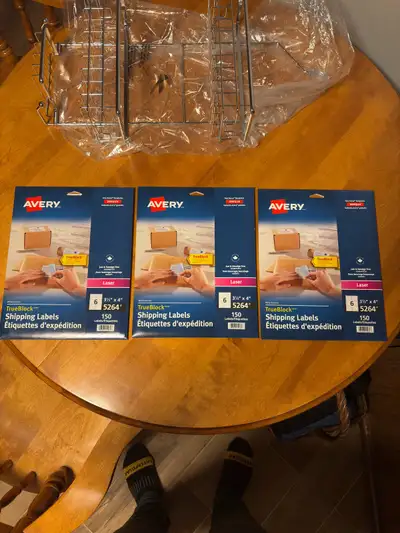 3 Packs Avery Shipping Laser Labels, 4 x 3-1/3"- 150Labels/Pack, View more