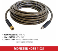 monster pressure washer hose 200 ft