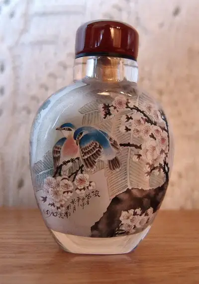 d424 Forest Wildlife Chinese Inside Painted Snuff Bottle, View more