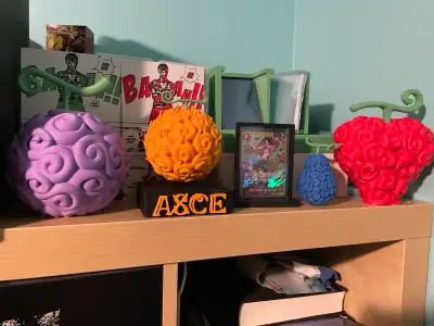 One Piece Devil Fruits 3D Printed, View more