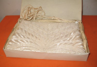 Ladies White Sequence Shoulder Purse -Cocktail Party Bag- (NEW)
