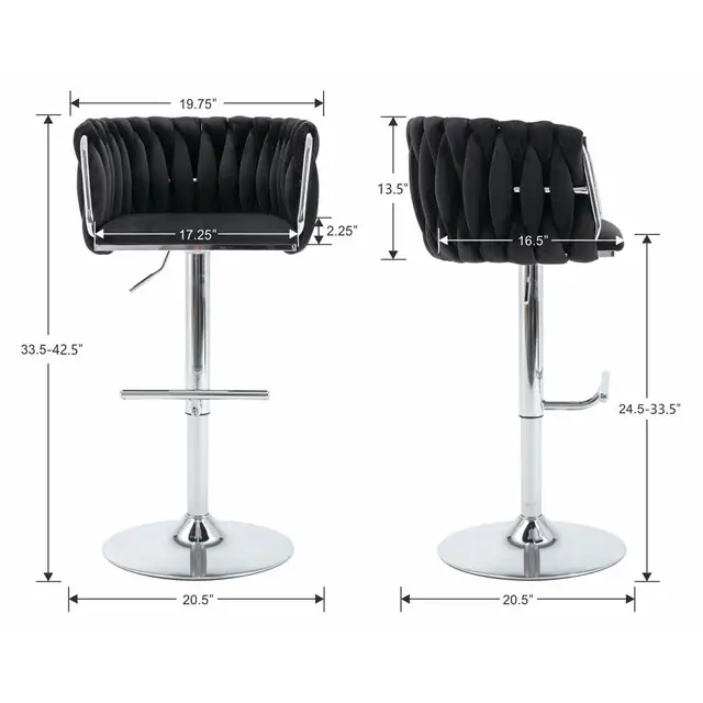 Beautiful modern velvet Bar chair and dining chair Chrome legs in Chairs & Recliners in Markham / York Region - Image 9