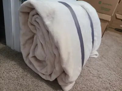 Super soft, large cream blanket, View more