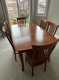Solid maple kitchen table and chairs 