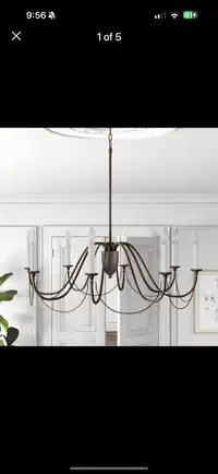 8 Light Dimmable Chandelier