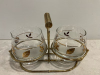 Vintage Libbey Glass cream and sugar set