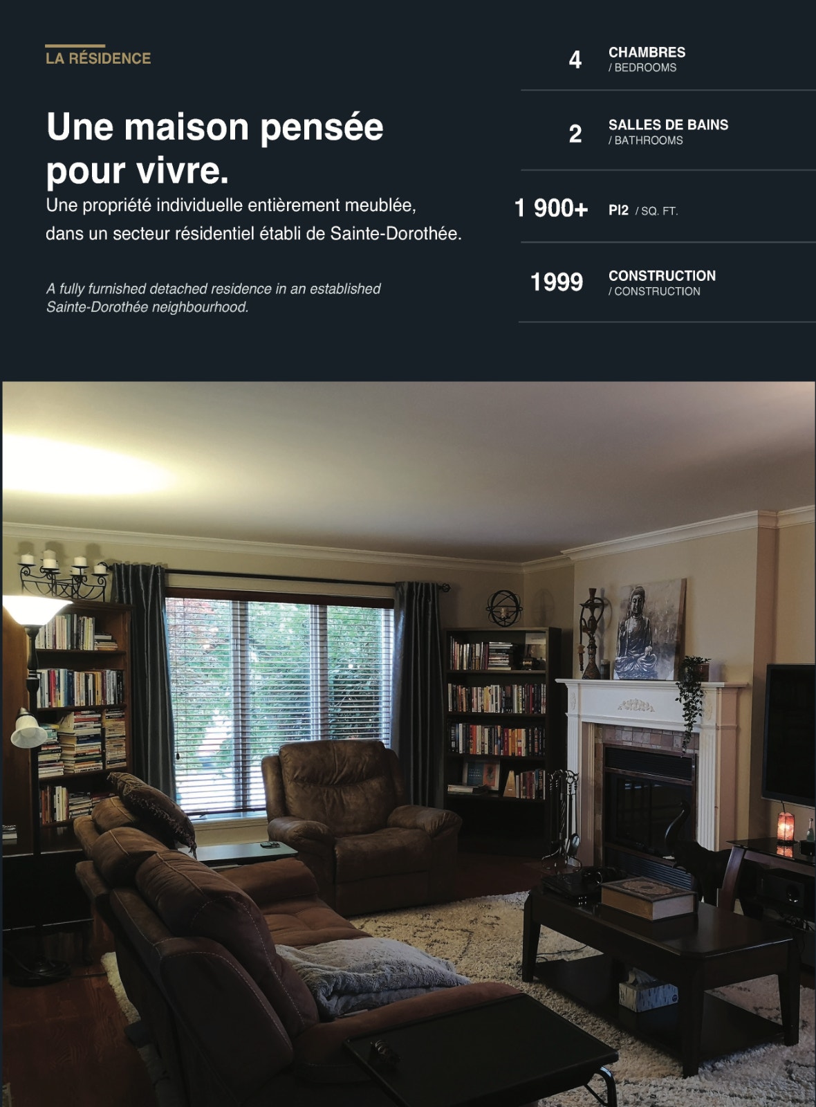 À LOUER — MAISON INDIVIDUELLE ENTIÈREMENT MEUBLÉE — photo 2