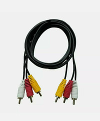 3-RCA (L + R + V) 3 RCA Male to 3 RCA MALE Audio Video AV Cable