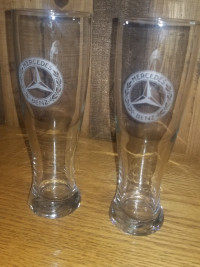 Mercedes Benz tall glasses