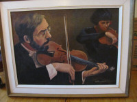 Oil painting of violinist. NOW REDUCED!!!