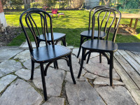 Set of 4 Vintage mid century Thonet style bentwood bistro chairs
