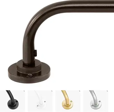 Modern Adjustable 5/8 Inch Wrap Around Window Rod for 48-90 Inch, View more