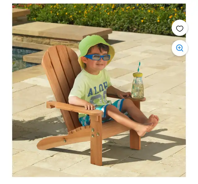 KidKraft Wooden Adirondack Children's Outdoor Chair, Kid's Patio in Patio & Garden Furniture in Hamilton - Image 6