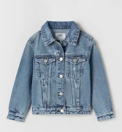 Zara Girl's Soft Denim Trucker Jacket (size 10), View more