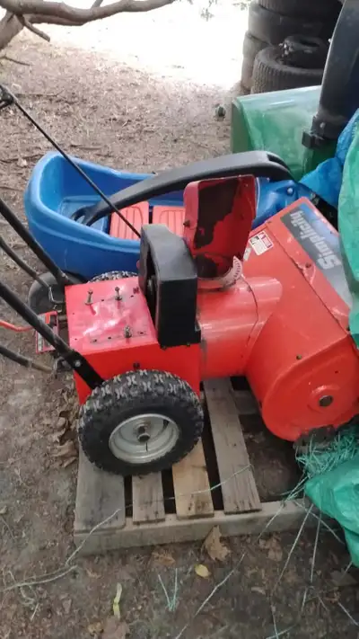 Simplicity snowblower and green snowblower, View more