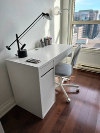 Office desk and swivel chair