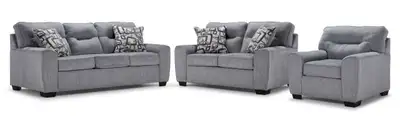 Complete Couch Set (3-Seater + Loveseat + Chair)- Free Delivery , View more