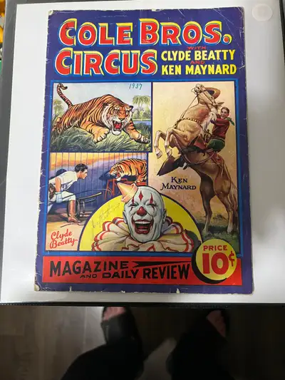 Cole Brothers Circus 1937 Magazine & Daily Review Ken Maynard Cl, View more