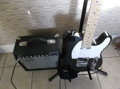 Guitare électrique GFX avec  ampli Fender champion 20, View more