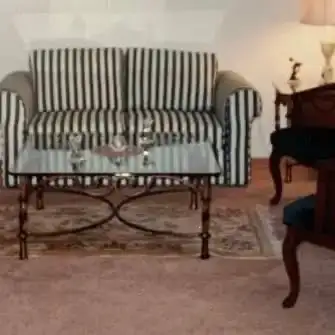 Glass and Bronze Coffee and End table Coffee table: 35”x35” (wit, View more