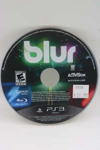 Blur Sony PlayStation 3 PS3 Game (Not Case) (#5938), View more