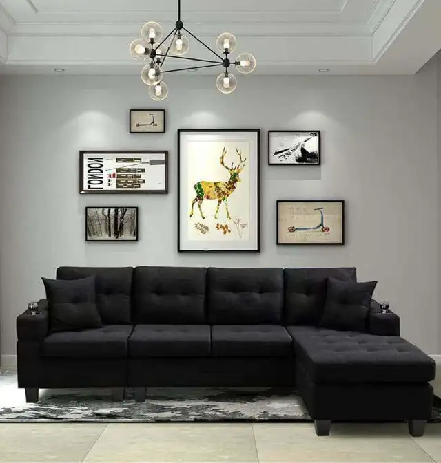 Nordic Calm Big  Sale 5-Seater Sectional Sofa Reversible Couch in Couches & Futons in Kitchener / Waterloo - Image 2