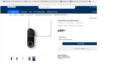 Google Nest video doorbell, View more