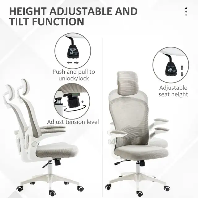 Office Chair, Mesh Computer Desk Chair with Adjustable Headrest,63234861421185124