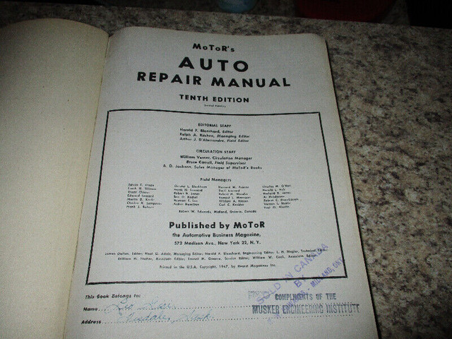 MoToR's Auto Repair Manual in Arts & Collectibles in Prince Albert - Image 3