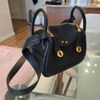 Leather bag mini with strap 