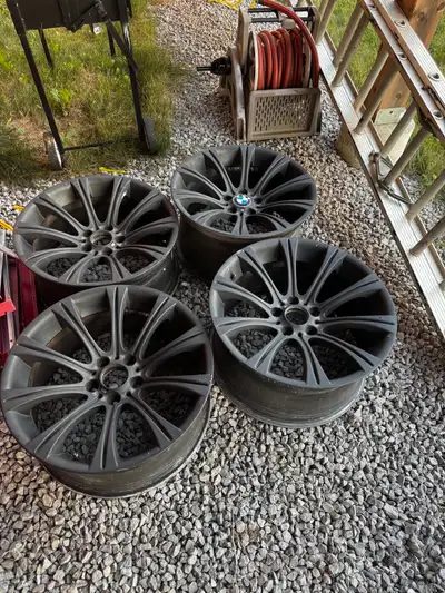 Set of OEM BMW M5 rims for sale. The rims were painted in satin finish and could use a refinish. No...