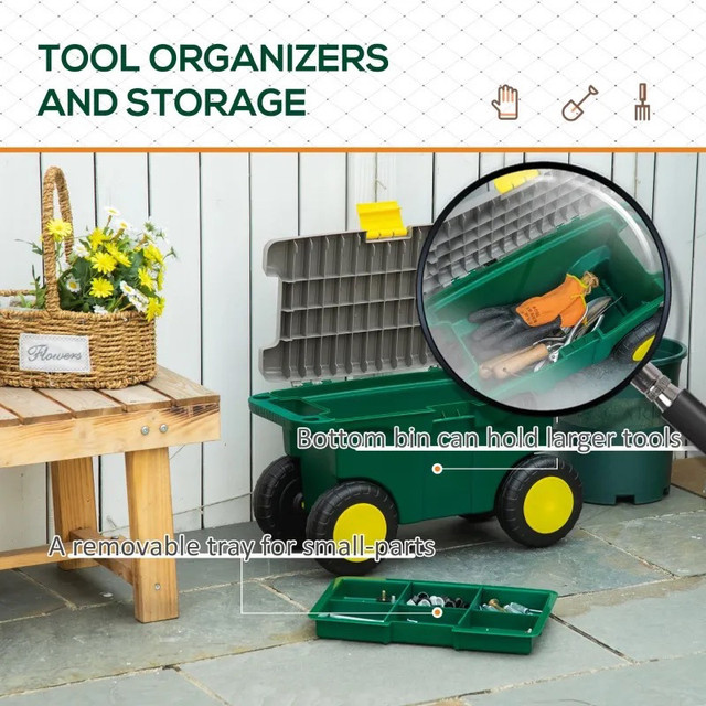 Plastic Tool Box with Wheels in Tool Storage & Benches in Markham / York Region - Image 4