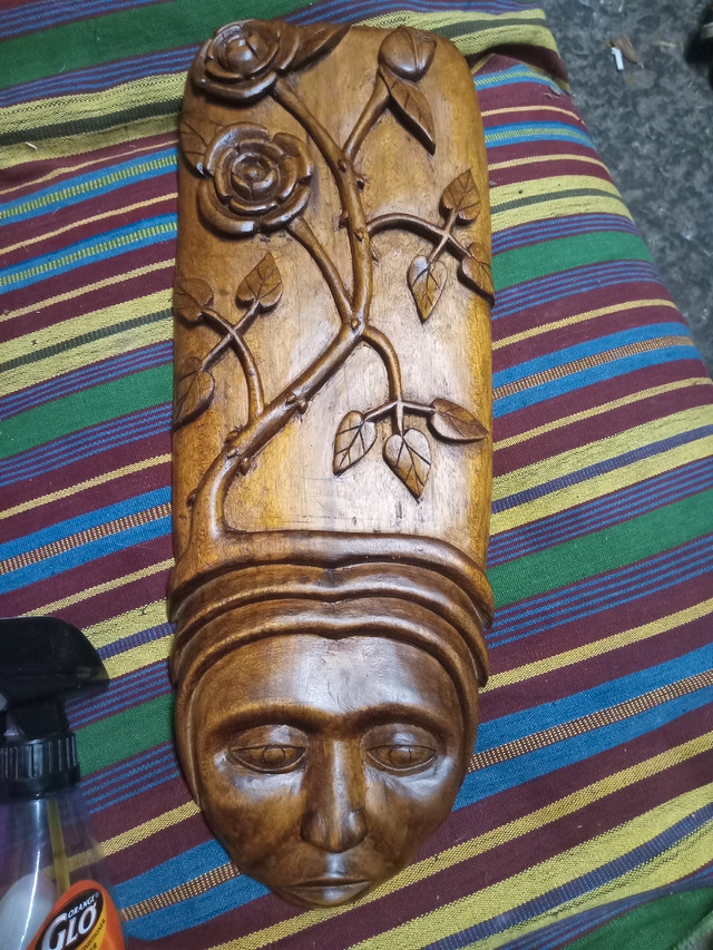 wood carved mask wall art  in Arts & Collectibles in St. Catharines