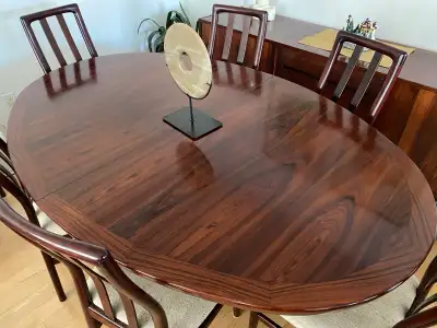 Skovby Rosewood Dining Table with Chairs, View more