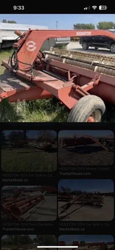 looking for a old haybine , View more