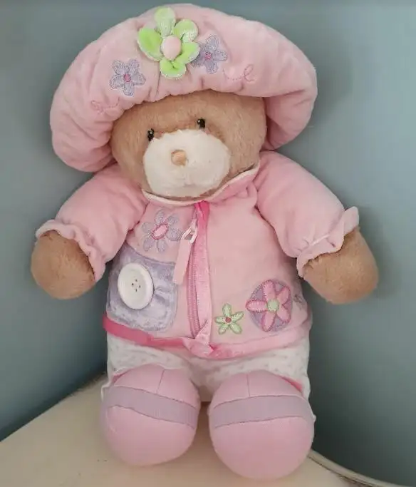 Baby Gund Teach Me To Dress plush bear - learn to zip button etc