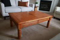 Oak Coffee Table with 2 End Tables