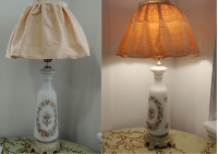 MADE IN FRANCE Antique glass & metal lamp (r.$1370+tax)PERFECT
