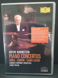 DVD - Artur Rubinstein Piano Concertos Grieg, Chopin, SaintSaens