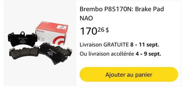 Plaquettes de Freins Audi SQ7 SQ8 Brembo NAO Ceramic in Other in Laurentides - Image 4