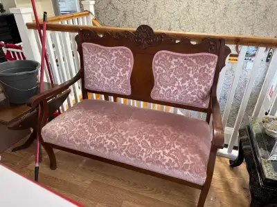 Antique settee and matching rocket, View more