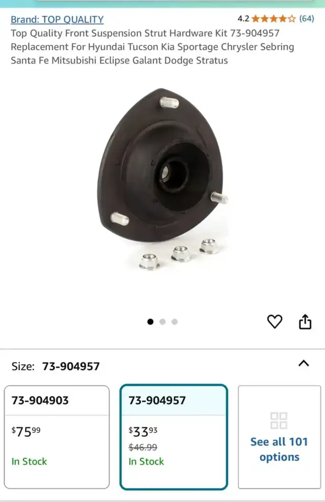 Hyundai Kia Dodge Strut Hardware Kit in Other in Hamilton - Image 2