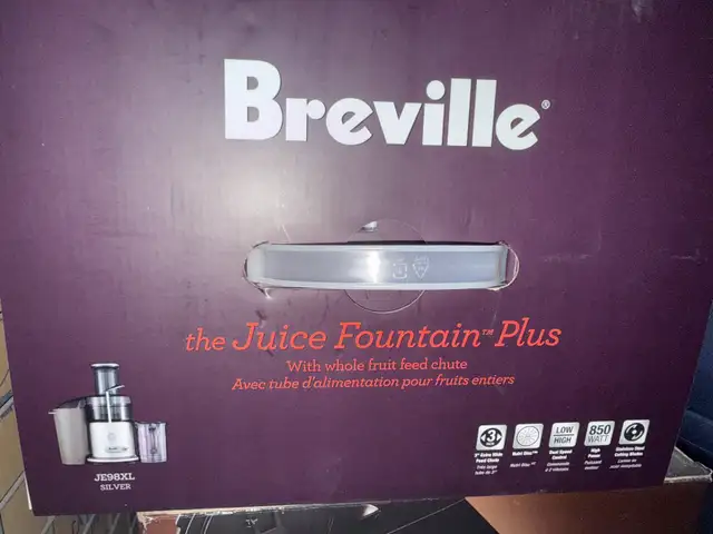 Breville Juice Fountain Plus in Kitchen & Dining Wares in City of Toronto - Image 2
