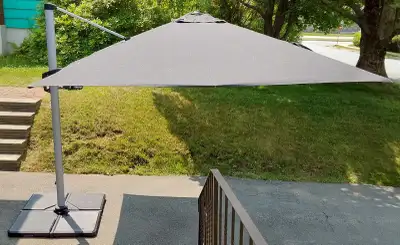 Grey Hampton Bay Patio Umbrella For Sale!, View more