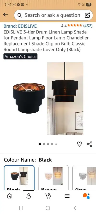3-tier Drum Linen Lamp Shade, View more