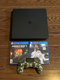 *EVERYTHING INCLUDED* PS4 Slim 1TB with 2 games + controller 