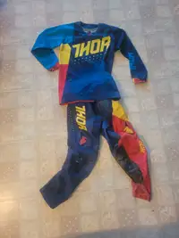 Kids Thor motocross pants and jersey.  Youth small