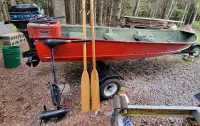 Fishing boat, motor, trailer, trolling motor, battery