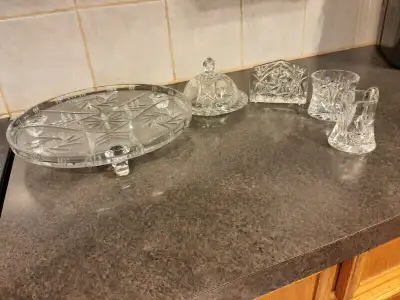 Ensemble vintage en crystal pinwheel / Ensemble couteaux bifteck, View more