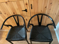 STRUCTUBE DENMARK BLACK DINING CHAIRS (2)